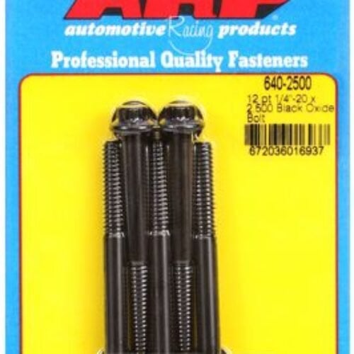“1/4″”-20 X 2.500 12pt Black Oxide Bolts” (5pcs)