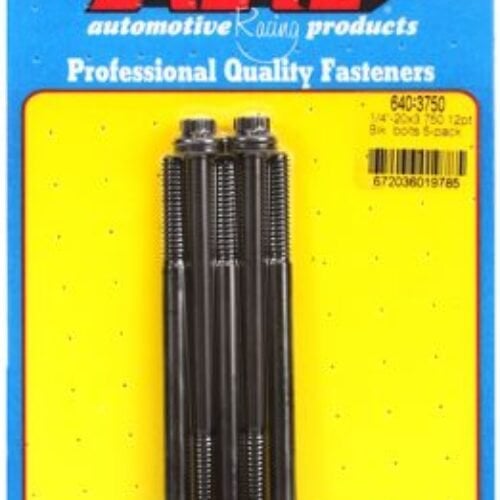 ARP 1/4-20 X 3.750 12pt Black Oxide Bolts (5/Pkg)
