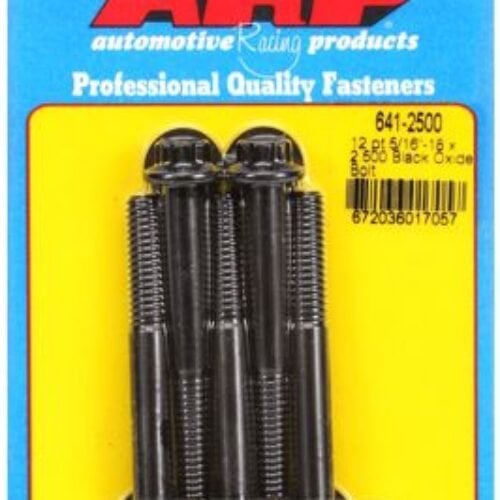 ARP 5/16in-18 X 2.500in 12pt Black Oxide Bolts (set Of 5)
