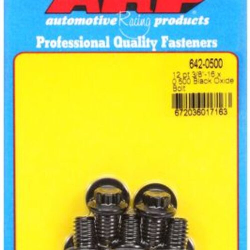 “3/8″”-16 X 0.500 12pt Black Oxide Bolts” (5pcs)