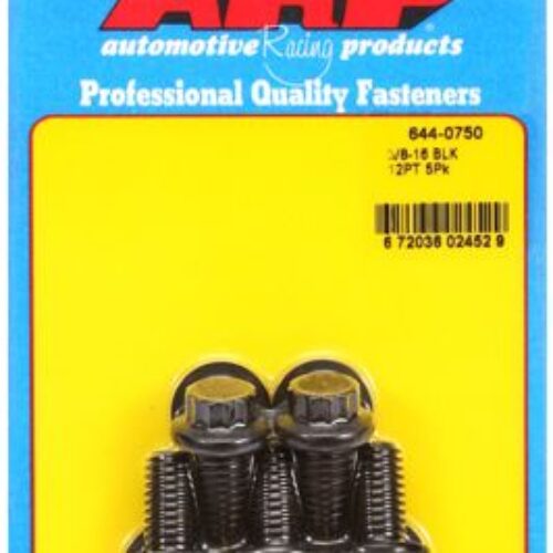 “3/8″”-16 X 0.750 12pt 7/16 Wrenching Black Oxide Bolts”5pcs