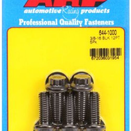 ARP 3/8in-16 X 1.000 12pt 7/16 Wrenching Black Oxide Bolts (5/Pkg)