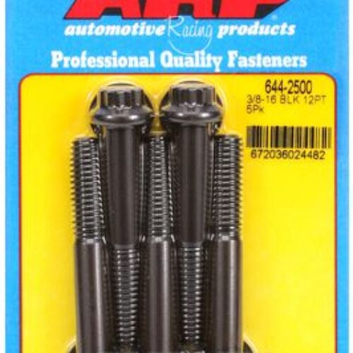 “3/8″”-16 X 2.500 12pt 7/16 Wrenching Black Oxide Bolts”5pcs