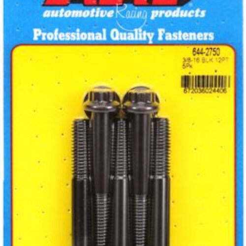 “3/8″”-16 X 2.750 12pt 7/16 Wrenching Black Oxide Bolts”5pcs