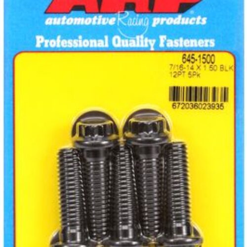 “7/16″”-14 X 1.500 12pt 1/2 Wrenching Black Oxide Bolts”5pcs