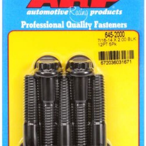 ARP 7/16in-14 X 2.000 12pt 1/2 Wrenching Black Oxide Bolts (5/Pkg)