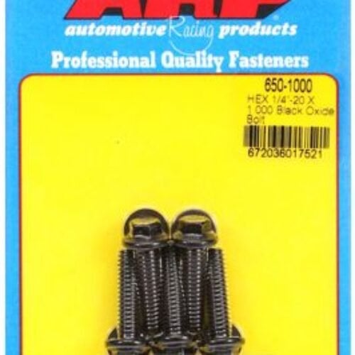 ARP 1/4-20 X 1.000 Hex Black Oxide Bolts