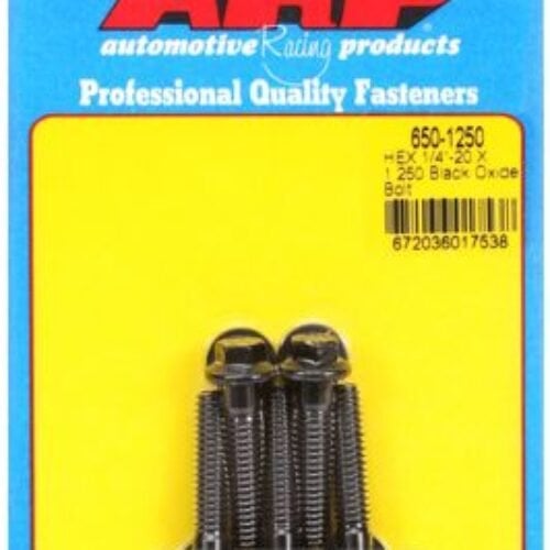 “1/4″”-20 X 1.250 Hex Black Oxide Bolts” (5pcs)