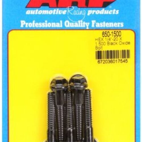 ARP 1/4-20 X 1.500 Hex Black Oxide Bolts