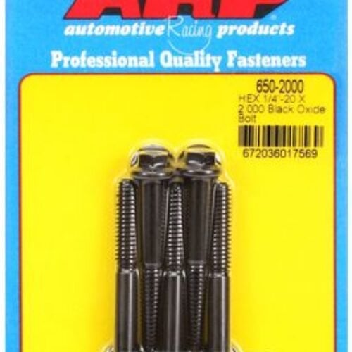 “1/4″”-20 X 2.000 Hex Black Oxide Bolts” (5pcs)