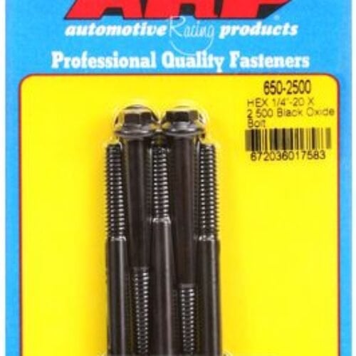 “1/4″”-20 X 2.500 Hex Black Oxide Bolts” (5pcs)
