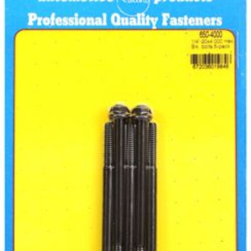 “1/4″”-20 X 4.000 Hex Black Oxide Bolts” (5pcs)