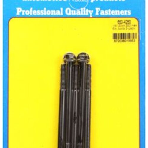 “1/4″”-20 X 4.250 Hex Black Oxide Bolts” (5pcs)