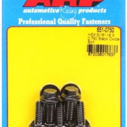 ARP 5/16-18 X 0.750 Hex Black Oxide Bolts