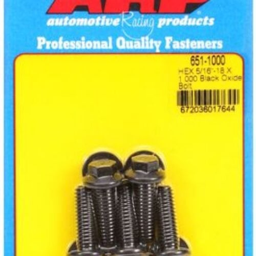 ARP 5/16-18 X 1.000 Hex Black Oxide Bolts