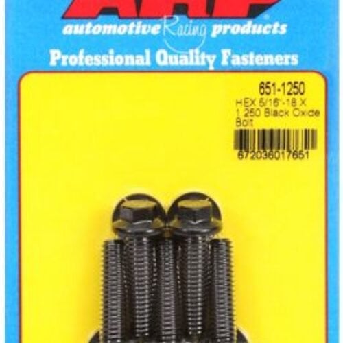 ARP 5/16-18 X 1.250 Hex Black Oxide Bolts