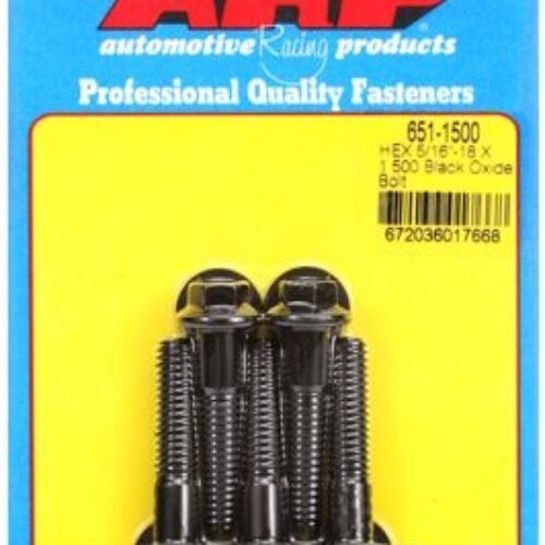 “5/16″”-18 X 1.500 Hex Black Oxide Bolts” (5pcs)