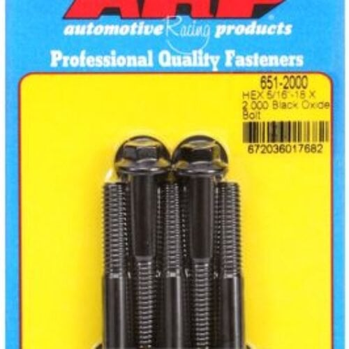 “5/16″”-18 X 2.000 Hex Black Oxide Bolts” (5pcs)
