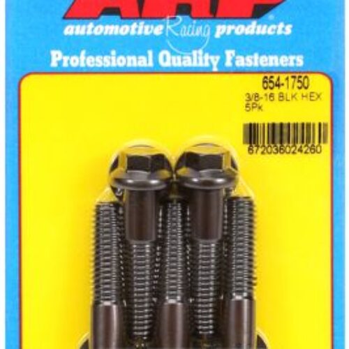 “3/8″”-16 X 1.750 Hex 7/16 Wrenching Black Oxide Bolts”(5pcs