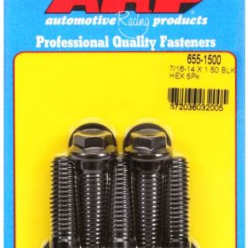 “7/16″”-14 X 1.500 Hex 1/2 Wrenching Black Oxide Bolts” 5pcs