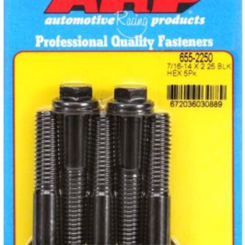 ARP 7/16-14 X 2.250 Hex Black Oxide Bolts (pack Of 5)