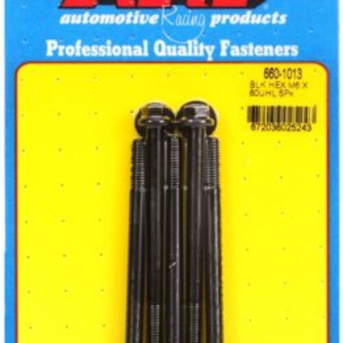 ARP M6 X 1.00 X 80 Hex Black Oxide Bolts (5/Pkg)