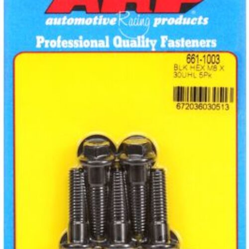 ARP M8 X 1.25 X 30 Black Oxide Hex Bolts (5/Pkg)
