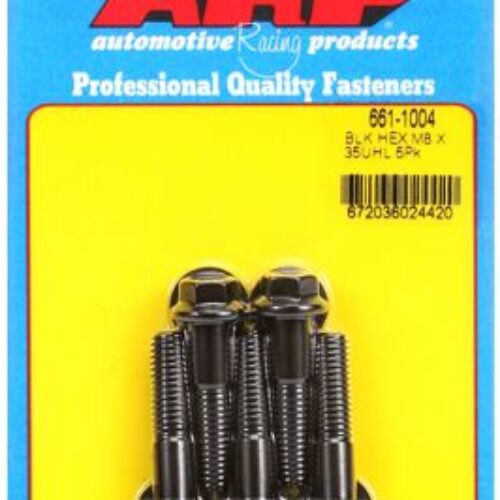 ARP M8 X 1.25 X 35 Black Oxide Hex Bolts (5/Pkg)