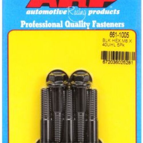 ARP M8 X 1.25 40mm Hex Black Oxide Bolts (5/Pkg)