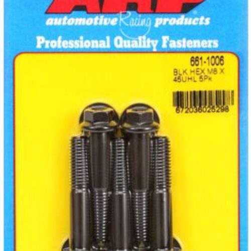 ARP M8 X 1.25 X 45 Hex Black Oxide Bolts (5/Pkg)
