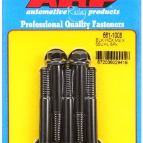 ARP M8 X 1.25 X 55 Hex Black Oxide Bolts (5/Pkg)