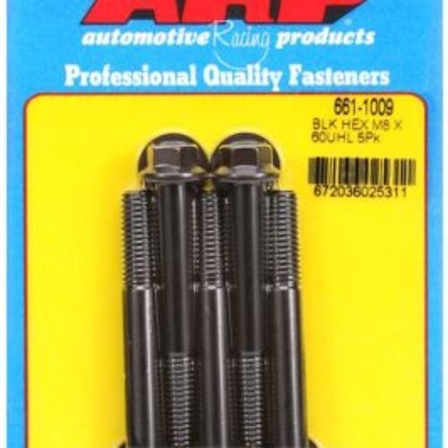 ARP M8 X 1.25 X 60 Black Oxide Hex Bolts (5/Pkg)