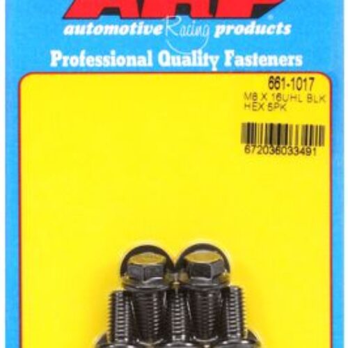 ARP M8 X 1.25 X 16 Hex Black Oxide Bolts (5/Pkg)