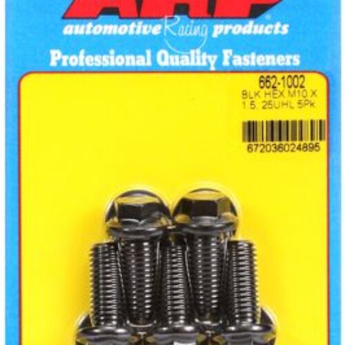 ARP M10 X 1.50 X 25 Hex Black Oxide Bolts (5/Pkg)