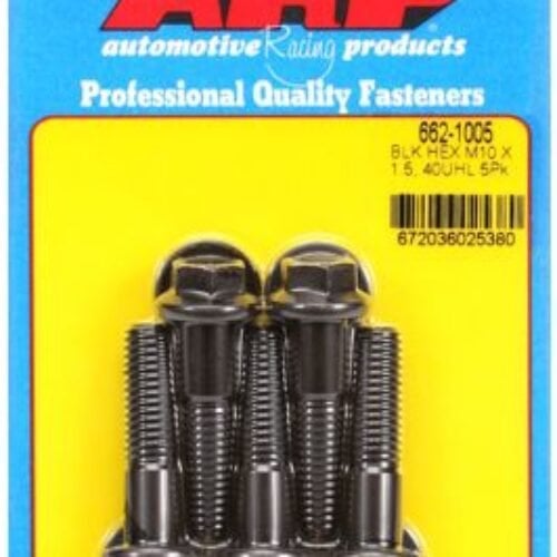 ARP M10 X 1.50 X 40 Hex Black Oxide Bolts (5/Pkg)