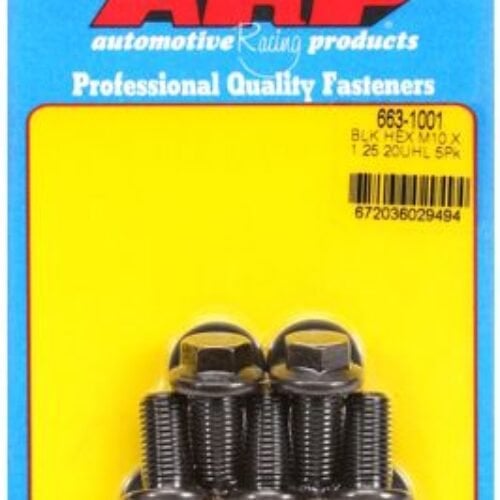ARP M10 X 1.25 X 20 Hex Black Oxide Bolts (5/Pkg)