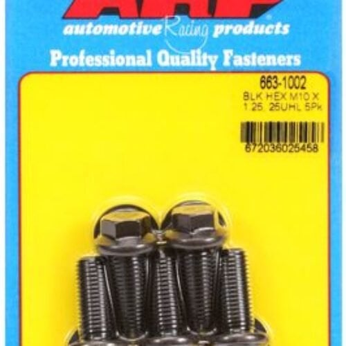 ARP M10 X 1.25 X 25 Hex Black Oxide Bolts