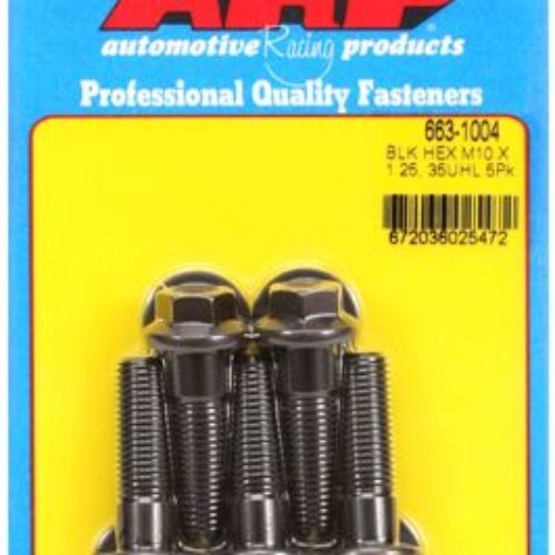 ARP M10 X 1.25 X 35 Hex Black Oxide Bolts (5/Pkg)