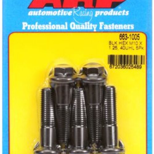 ARP M10 X 1.25 X 40 Hex Black Oxide Bolts (5/Pkg)