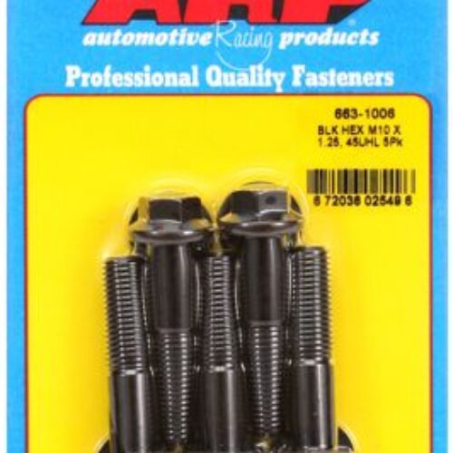 ARP M10 X 1.25 X 45 Hex Black Oxide Bolts (5/Pkg)