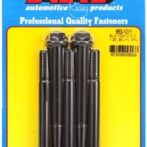 ARP M10 X 1.25 X 90 Hex Black Oxide Bolts (5/Pkg)