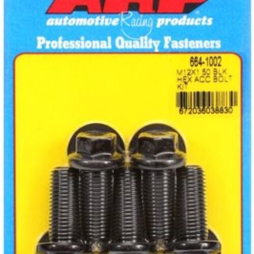 ARP M12 X 1.50 X 30 Hex Black Oxide Bolts (5/Pkg)
