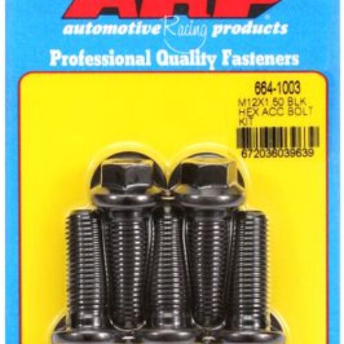 ARP M12 X 1.5 X 35 Hex Black Oxide Bolts (5/Pkg)