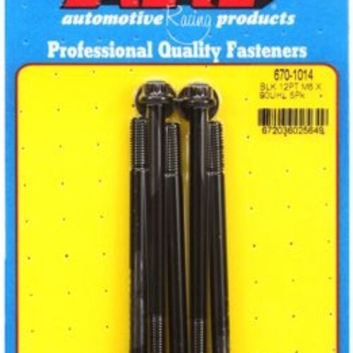 ARP M6 X 1.00 X 90 12pt Black Oxide Bolts (5/Pkg)