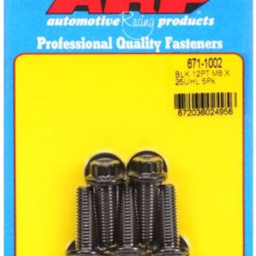 ARP M8 X 1.25 X 30 12pt Black Oxide Bolts (5/Pkg)