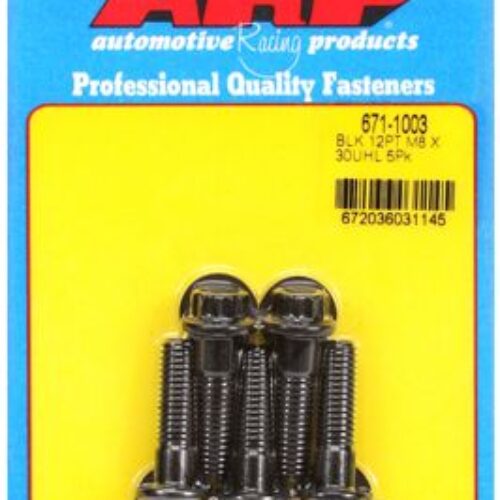 ARP M8 X 1.25 X 30 12pt Black Oxide Bolts