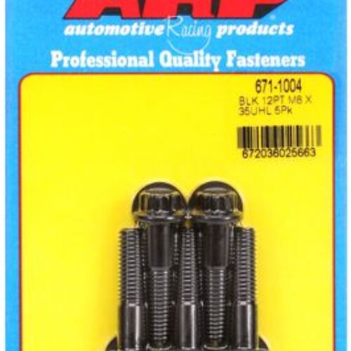 ARP M8 X 1.25 X 35 12pt Black Oxide Bolts (5/Pkg)