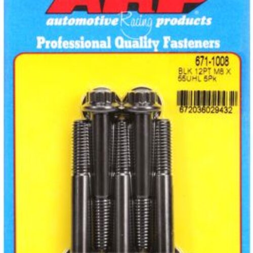 M8 X 1.25 X 55 12pt Black Oxide Bolts (5pcs)