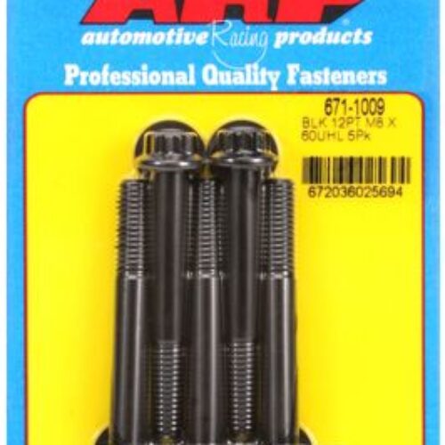 ARP M8 X 1.25 X 60 12pt Black Oxide Bolts