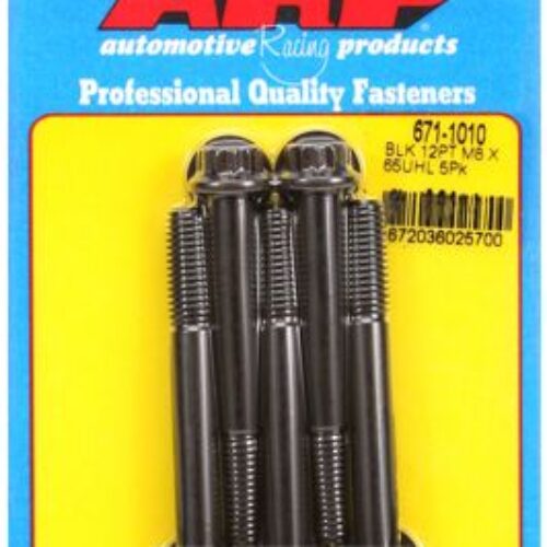 ARP M8 X 1.25 X 65 12pt Black Oxide Bolts (5/Pkg)